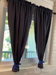 img 7 attached to Anjee Blackout Curtains For Bedroom 63 Inches Length Solid Plain Navy Blue Window Curtains Room Darkening Thermal Insulated Curtain Drapes 2 Panels Rod Pocket Drapery, Navy Blue 38X63 Inches