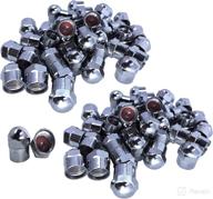 🚗 muzzys - set of 100 premium chrome valve stem caps: universal fit for cars, trucks & bikes - tpms safe! логотип