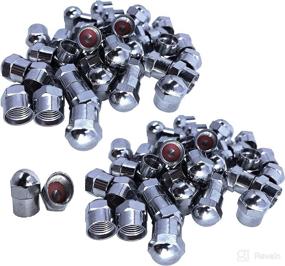 img 2 attached to 🚗 Muzzys - Set of 100 Premium Chrome Valve Stem Caps: Universal Fit for Cars, Trucks & Bikes - TPMS Safe!