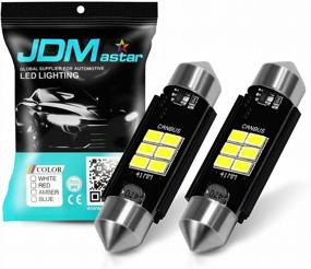 img 4 attached to JDM ASTAR Canbus без ошибок 3020 1,72 ”42 мм гирлянда 211-2 569 578 ярко-белые светодиодные лампы