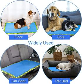 img 2 attached to Washable Dog Bed Crate Pad, High Density Foam, Pet Mattress for 🐕 Small to Medium Dogs and Cats – Ideal for Sofa, Car Seat, and Floor