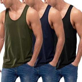 img 4 attached to COOFANDY Sleeveless Classic Men's Clothing with Cotton Performance for Shirts - The Best Choice