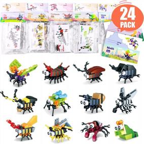 img 4 attached to 24 Packs Mini Animal Building Blocks Toy - Perfect Valentines Day Gifts For Kids, Party Favors & Classroom Exchange Prizes!
