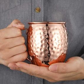 img 1 attached to Handcrafted Moscow Mule Mugs & Beer Glasses Set With Copper Accessories - Perfect Gift For Any Occasion!
