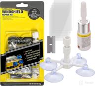 revive clarity: zebrush windshield repair kit for effective chip and scratch fix, bulls-eye, star-shaped, and half-moon cracks on auto glass logo