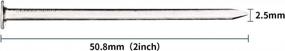 img 2 attached to 2-дюймовые никелированные подвесные гвозди (120 шт.) - настенные гвозди для дерева, набор длинных аппаратных гвоздей