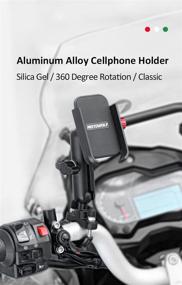 img 4 attached to 📱 RUIGPRO Motorcycle Phone Holder: 360°Rotation U-Bolt Base, Sturdy Aluminum Alloy Material, Compatible with All Smartphones Without a Case