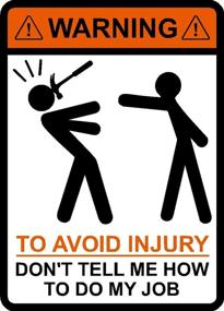 img 1 attached to 🔨 Injury-Prevention Reminder: Respect My Professional Skills ©, Hammer, Vinyl Decal car Sticker