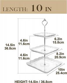 img 3 attached to Sweeten Up Your Display With MALACASA'S 3-Tier Porcelain Cupcake Tower Stand