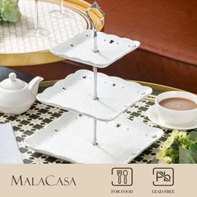 img 2 attached to Sweeten Up Your Display With MALACASA'S 3-Tier Porcelain Cupcake Tower Stand