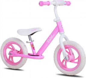 img 4 attached to JOYSTAR 12/14 Inch Kids Balance Bike For 2 3 4 5 6 Years Old Boys Girls, Lightweight Toddler Balance Bikes With Footrest And Handlebar Pads