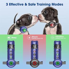 img 3 attached to 🐶 Waterproof Rechargeable Dog Training Collar with Remote - Haoteful Electric Shock Collar for Large, Medium & Small Dogs - 2000ft Range - 3 Modes: Beep, Vibration, Safe Shock