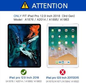 img 3 attached to Черный холщовый чехол-книжка для iPad Pro 12.9 поколения 2018 г. — многоугольная подставка для просмотра с поддержкой зарядки Apple Pencil и функцией автоматического отключения — Skycase