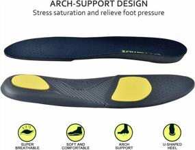 img 3 attached to Riemot Full Length Sport Shoe Insoles With Arch Support For Women, Men And Kids - Boost Your Running Performance With Replacement Shoe Pads Ideal For Sneakers, Boots, And Work Shoes