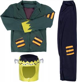 img 1 attached to Детский костюм зеленого монстра - Детский костюм Франкенштейна на Хэллоуин с плоским верхом