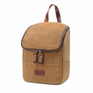 mens toiletry bag waterproof leather canvas hanging travel toiletry bag lightweight dopp kit shaving bag for travel accessories brown logo