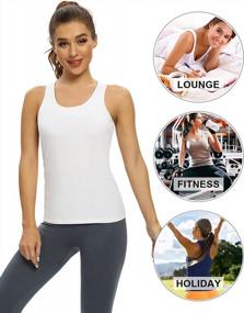img 3 attached to Stay Supported And Stylish With AMVELOP'S 3 Pack Shelf Bra Tank Tops For Women