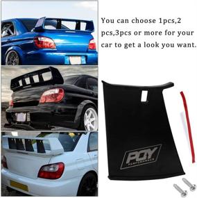 img 1 attached to 🚗 PQYRACING 2PCS Spoiler Wing Stabilizer for Subaru STI 04-07: Rally-Compatible Wing Stiffi Support with PQY Logo