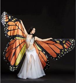 img 3 attached to Halloween Christmas Party Colorful Butterfly Wings Belly Dance Performance Costume - MUNAFIE