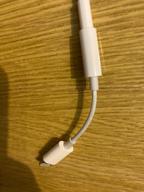 img 1 attached to Adapter / adapter Apple Lightning (M) - mini jack 3.5 (F), 0.1 m, white review by Andrey Stanchev ᠌
