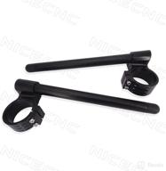 🏍️ nicecnc universal black 7/8" 41mm handlebar handlebar clip-ons riser 1" raised for motorcycle fork tubes - suzuki honda yamaha логотип