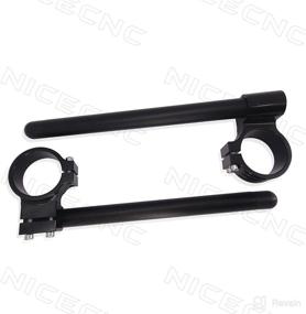 img 3 attached to 🏍️ NICECNC Universal Black 7/8" 41mm Handlebar Handlebar Clip-Ons Riser 1" Raised for Motorcycle Fork Tubes - Suzuki Honda Yamaha