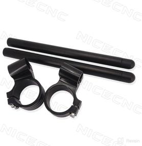 img 2 attached to 🏍️ NICECNC Universal Black 7/8" 41mm Handlebar Handlebar Clip-Ons Riser 1" Raised for Motorcycle Fork Tubes - Suzuki Honda Yamaha