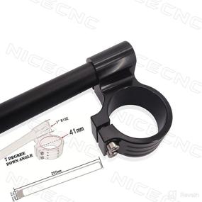 img 1 attached to 🏍️ NICECNC Universal Black 7/8" 41mm Handlebar Handlebar Clip-Ons Riser 1" Raised for Motorcycle Fork Tubes - Suzuki Honda Yamaha