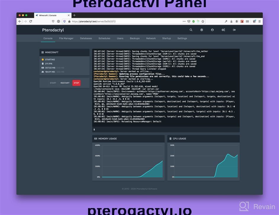 Pterodactyl Addon [1.X] - Cloud Servers (With automatic installer)