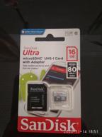 img 1 attached to SanDisk microSDHC 16 GB Class 10 UHS-I R 80 MB/s SD Card Adapter Green review by Stanislaw Mirzalek ᠌
