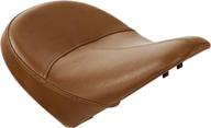 extended reach driver solo seat in desert tan leather for indian scout (2015-2020) and scout sixty (2016-2020) logo