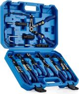 🔧 orion motor tech 9pcs hose clamp pliers: fuel oil & water hoses remover kit with swivel jaw flat band pliers - blue logo