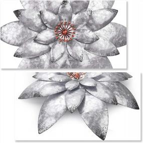 img 2 attached to EASICUTI Bohemian Galvanized Metal Flower Wall Decor Metal Wall Art Decorations Hanging For Indoor Outdoor Home Bathroom Kitchen Dining Room Bedroom Living Room Or Wall Sculptures 12 Inch