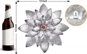 img 3 attached to EASICUTI Bohemian Galvanized Metal Flower Wall Decor Metal Wall Art Decorations Hanging For Indoor Outdoor Home Bathroom Kitchen Dining Room Bedroom Living Room Or Wall Sculptures 12 Inch