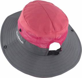 img 1 attached to Muryobao Kids Girls Ponytail Summer Sun Hat Wide Brim UV Protection Bucket Cap