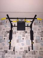 img 1 attached to Horizontal Bar, Parallel Bars 3 grips Absolute Champion Iron body 98 cm black/yellow 10.2 kg review by Ewa Sikora ᠌