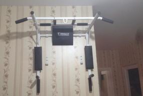 img 4 attached to Horizontal Bar, Parallel Bars 3 grips Absolute Champion Iron body 98 cm black/yellow 10.2 kg