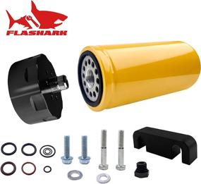 img 4 attached to 🚗 High-Performance 1R-0750 GM Chevy GMC Duramax Fuel Filter & Adapter Kit - 2001-2016 Diesel Engines (Black, Complete Kit)