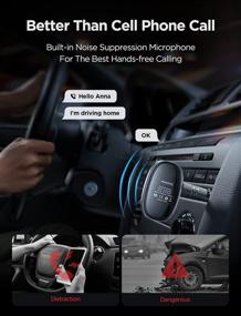 img 1 attached to 🚗 2022 Latest Version Bluetooth Adapter for Car - AINOPE 5.0 Bluetooth Car Adapter with Aux Input for Home Stereo, Wired Headphones, Hands-Free Calls - Bluetooth Transmitter with Noise Canceling