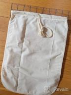 img 1 attached to Organic Cotton Nut Milk Bag - 2 Pack Unbleached Cheesecloth Bags For Almond Milk, Juice, Coffee, Tea, Yogurt, Cheese, Bone Broth, And Sprouting By Bellamei review by Nate Ducey