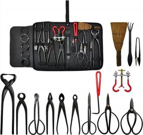 img 4 attached to 🌱 Voilamart 14 Piece Bonsai Tools Kit: Garden Planting Made Easy with Carbon Steel Scissors, Cutter Shears, and a Handy Case