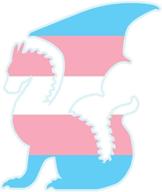 🏳️ dark spark decals lgbt pride transgender flag dragon silhouette - 4 inch full color vinyl decal for indoor/outdoor use, cars, laptops, decor, windows, and more логотип