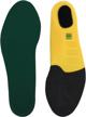 green athletic shoe insoles with arch support and cushioning for women's size 11-12.5 and men's size 10-11.5 by spenco polysorb cross trainer logo