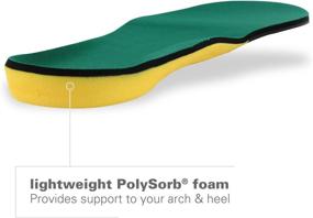 img 2 attached to Зеленые стельки для спортивной обуви с поддержкой свода стопы и амортизацией для женщин размером 11-12,5 и мужчин размером 10-11,5 от Spenco Polysorb Cross Trainer