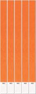 100 piece neon orange tyvek wristbands for parties, events, and halloween - durable vip supplies with 0.75" x 10" size by beistle logo