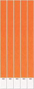 img 1 attached to 100 Piece Neon Orange Tyvek Wristbands For Parties, Events, And Halloween - Durable VIP Supplies With 0.75" X 10" Size By Beistle