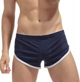 img 4 attached to Sandbank Men'S Sports Casual Shorts Lounge Bottoms Low Waist Breathable Under Shorts