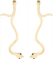 серьги crystal snake для женщин и девочек - серьги-подвески feximzl punk alloy с мозаичной отделкой (золото) - perfect gift idea логотип