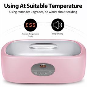 img 3 attached to Ejiubas Paraffin Wax Warmer: 5000ML Hand & Feet Machine With 20Min Fast Meltdown & Moisturizing Kit Pink For Christmas