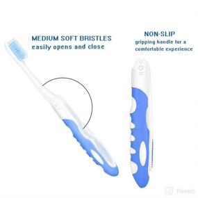 img 2 attached to 🦷 Convenient Foldable Toothbrush for Portable Sensitive Toiletries